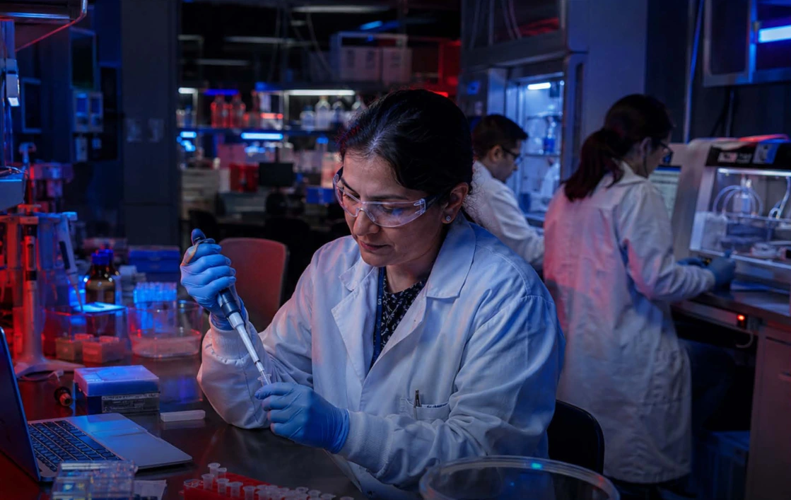 Scientists working in a laboratory